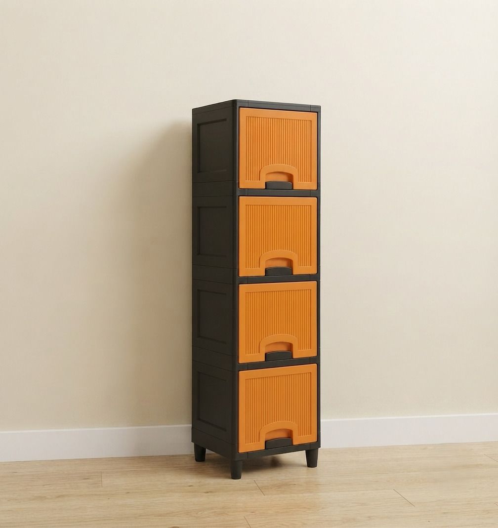Multi-Purpose Plastic Storage Cabinet Drawers for Home Plastic Open Book Shelf-image-46