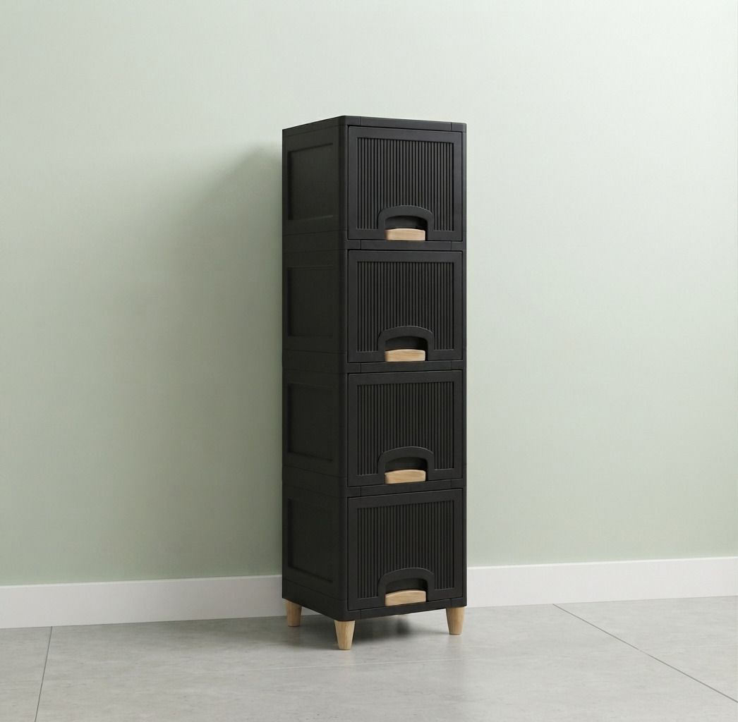 surety for safety Multipurpose Plastic Drawer Cabinet for Home and Office Plastic Open Book Shelf-picture-24