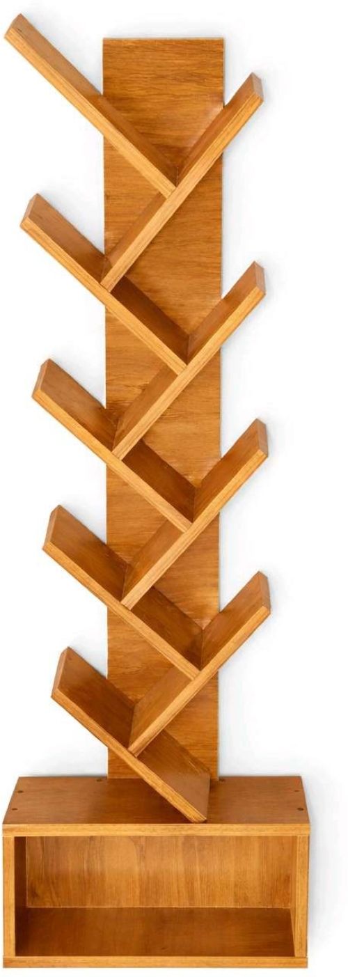 yovatechline Tree Design Storage Series Engineered Wood Open Book Shelf-picture-10