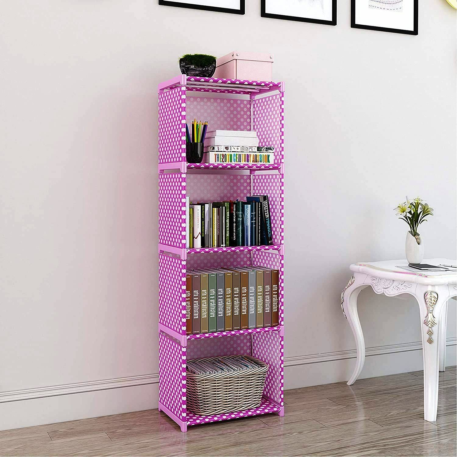 5-Layer Carbon Steel Metal Open Book Shelf