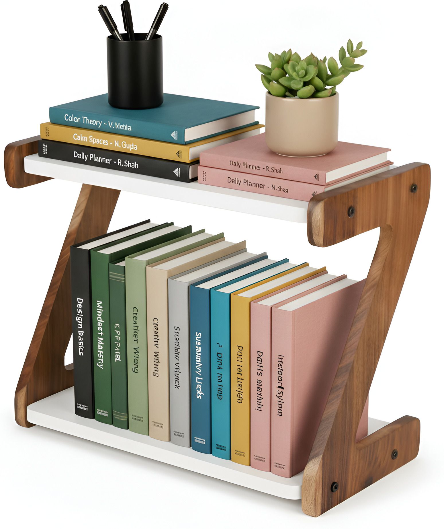 imperadecor Shelves for storage Engineered Wood Open Book Shelf-picture-11