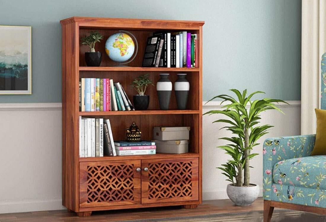 Wooden Book Shelf Cabinet for Home & Office Solid Wood Open Book Shelf-image-38