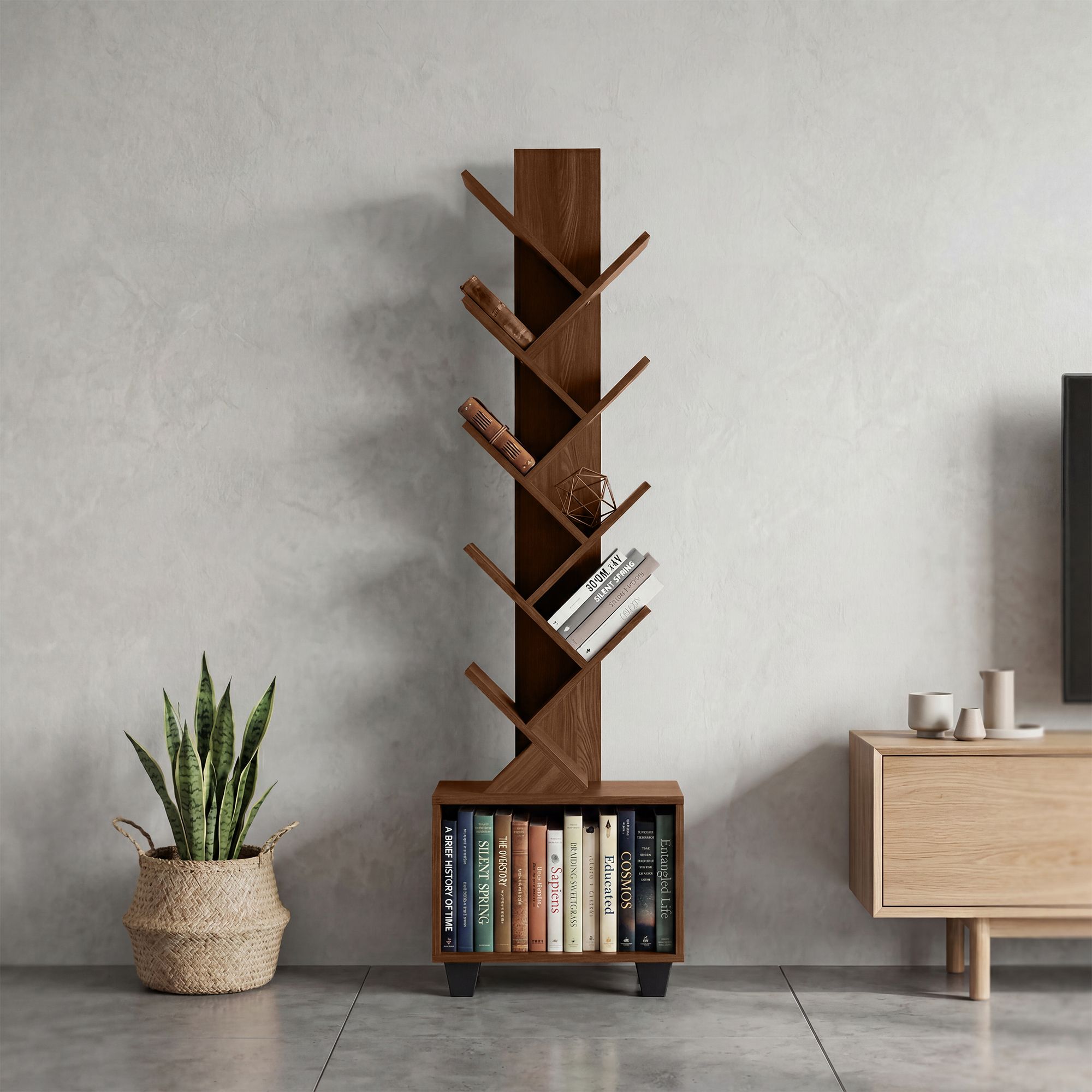 green soul StoryTree 9-Shelf Multipurpose Bookshelf for Home & Office Engineered Wood Open Book Shelf-picture-14