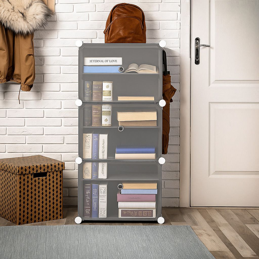 sampri 6 Layer Simple Bookshelf/Multipurpose Rack/Children Bookcases/File Rack Office Metal Open Book Shelf-picture-22
