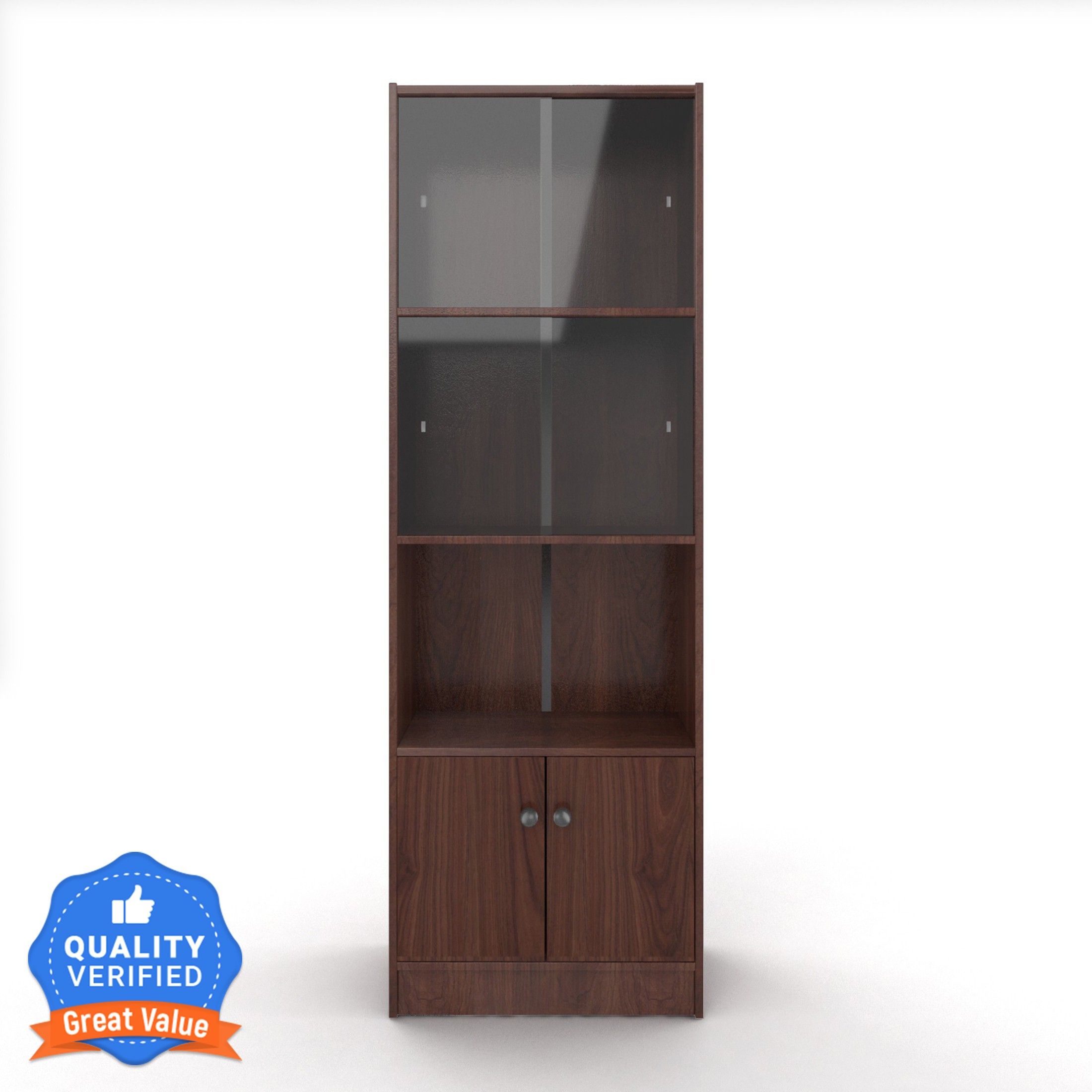 Crony Lara Engineered Wood Semi-Open Book Shelf-image-20