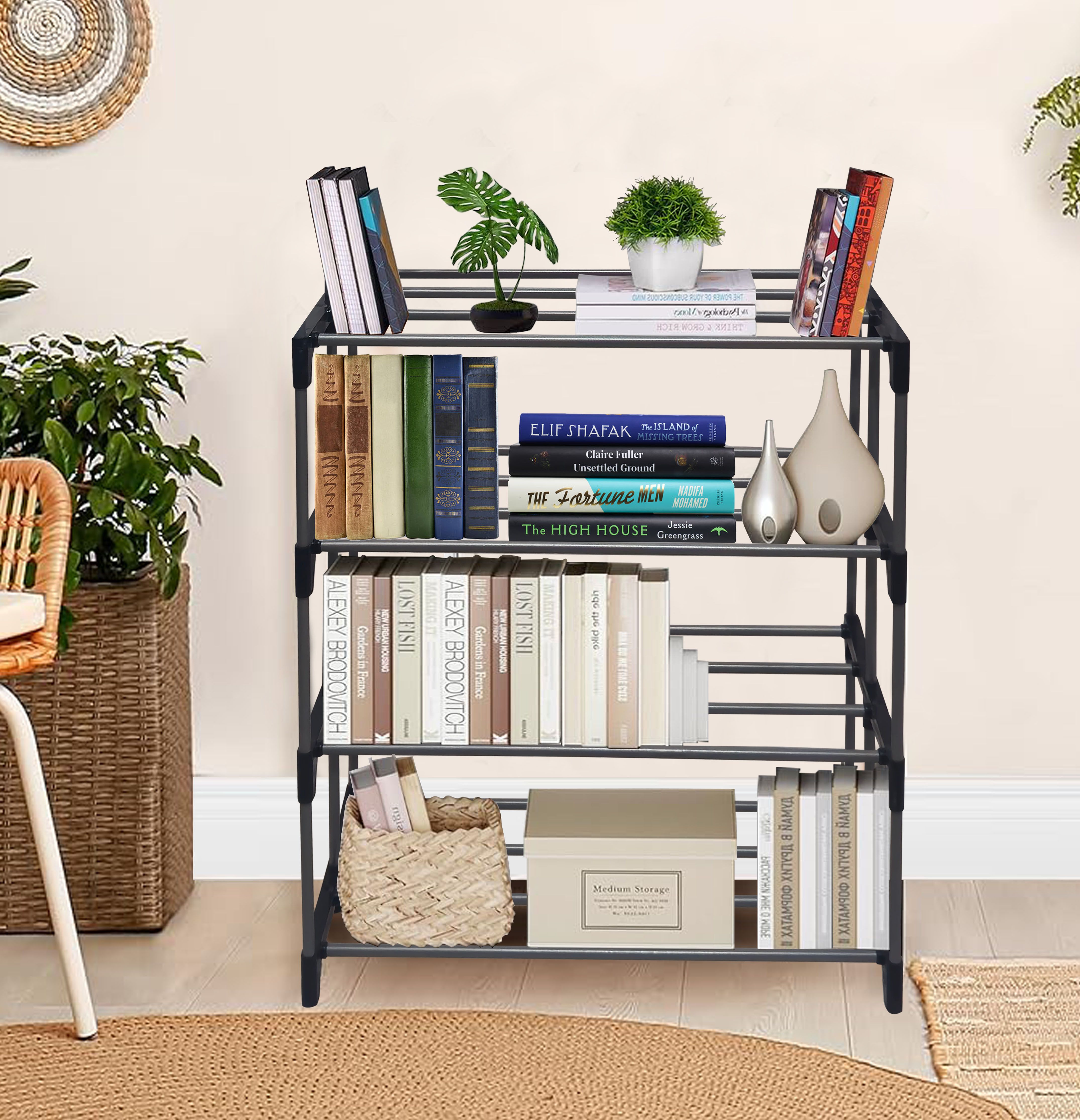 Metal-Bookshelf Metal Open Book Shelf-image-5