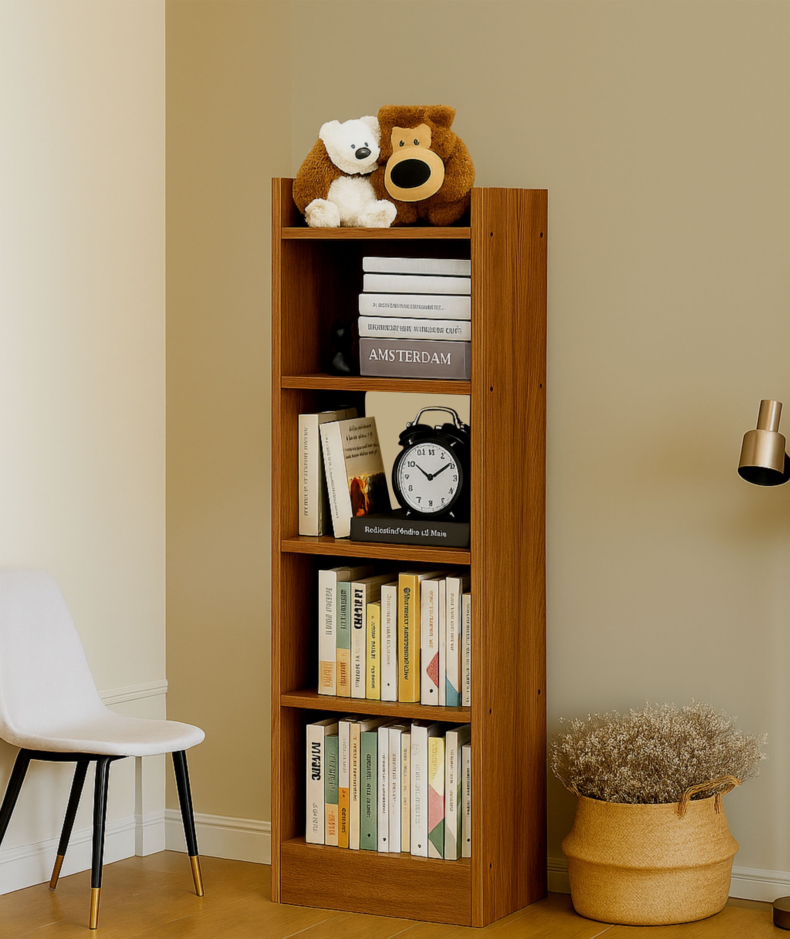 enigmatic woodworks 5-Tier Wooden Book Shelf for Kids, Study & Living Room Engineered Wood Open Book Shelf-picture-26