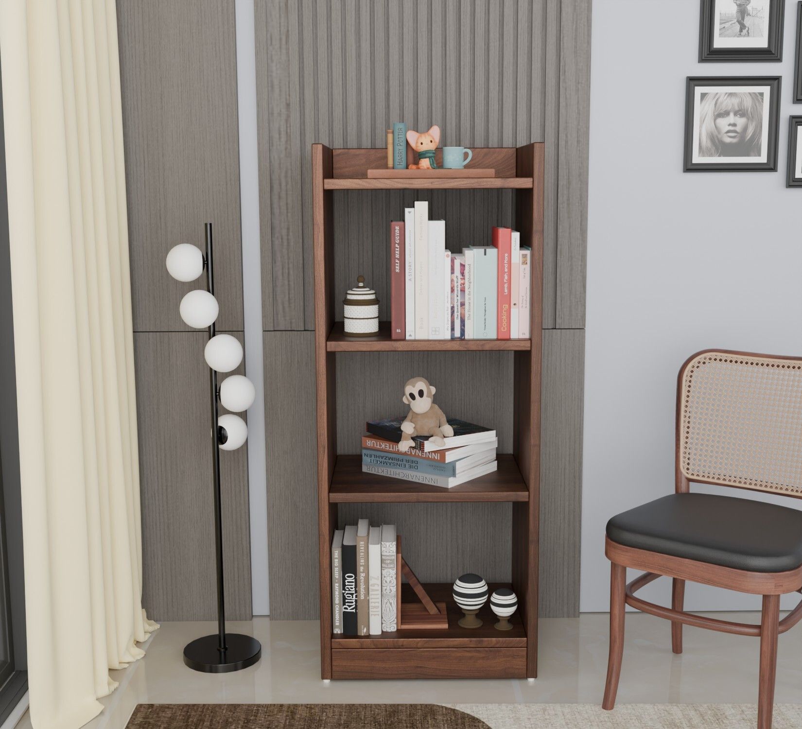 spyder craft 3-Tier Open Bookshelf Rack Bookcase Organizer for Living Study Room Engineered Wood Open Book Shelf-picture-47