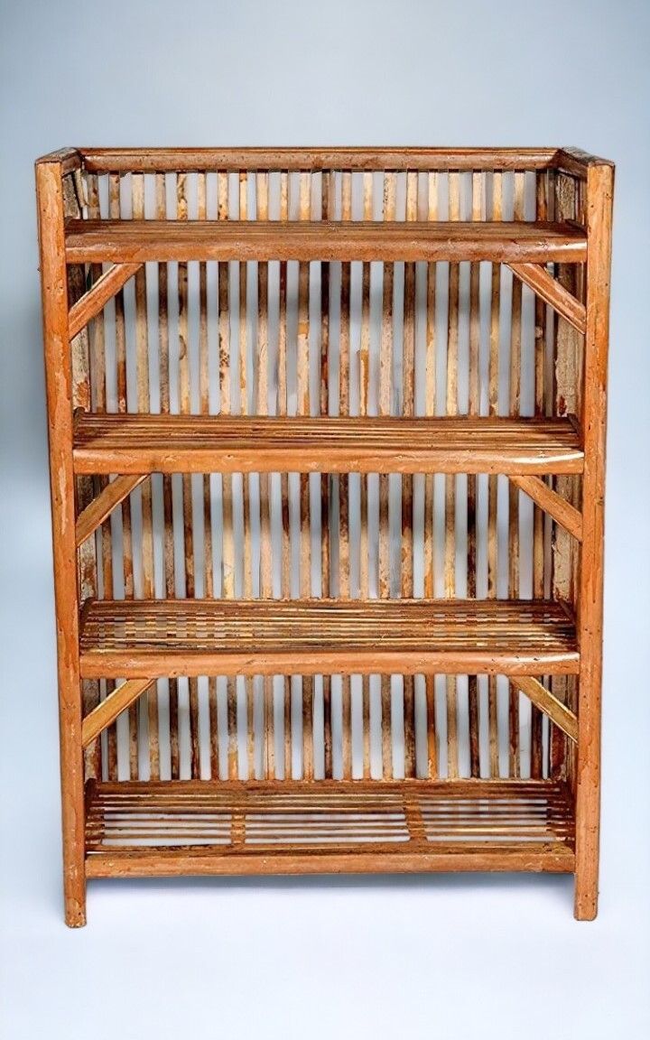 evra Cane bamboo Bookshelf Multipurpose Home Decor Storage Rack Showcase Organizer Engineered Wood Semi-Open Book Shelf-picture-24