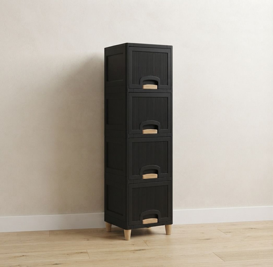 surety for safety Plastic Multipurpose Multi Layer Storage Cabinet Plastic Open Book Shelf-picture-42