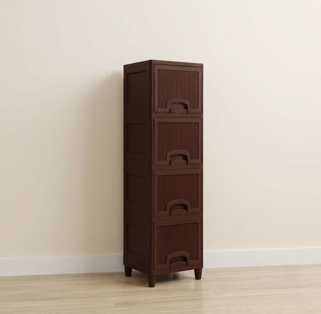 Multi-Purpose Plastic Storage Cabinet Drawers for Home Plastic Open Book Shelf-image-1