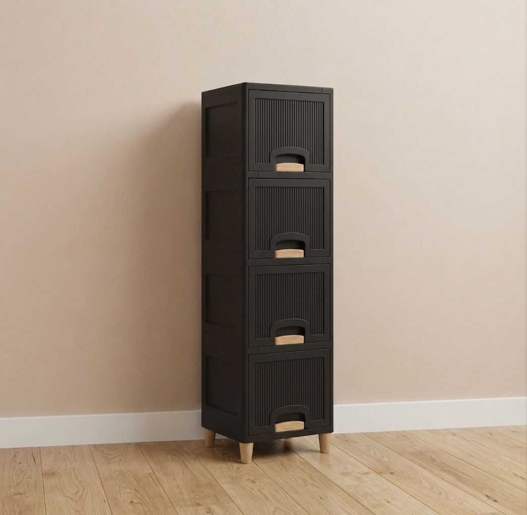 Multi-Purpose Plastic Storage Cabinet Drawers for Home Plastic Open Book Shelf-image-47