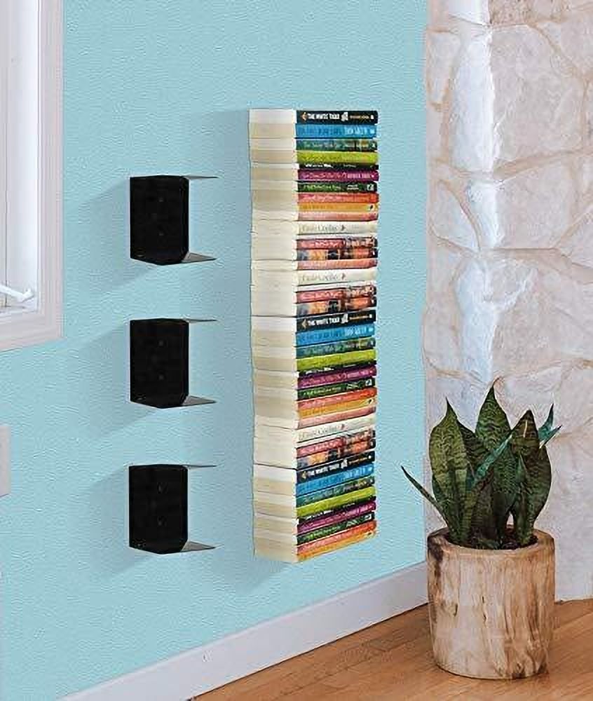 go hooked Book Shelf Wall Mounted Heavy Duty Metal Invisible Book Shelves Metal Open Book Shelf-picture-12