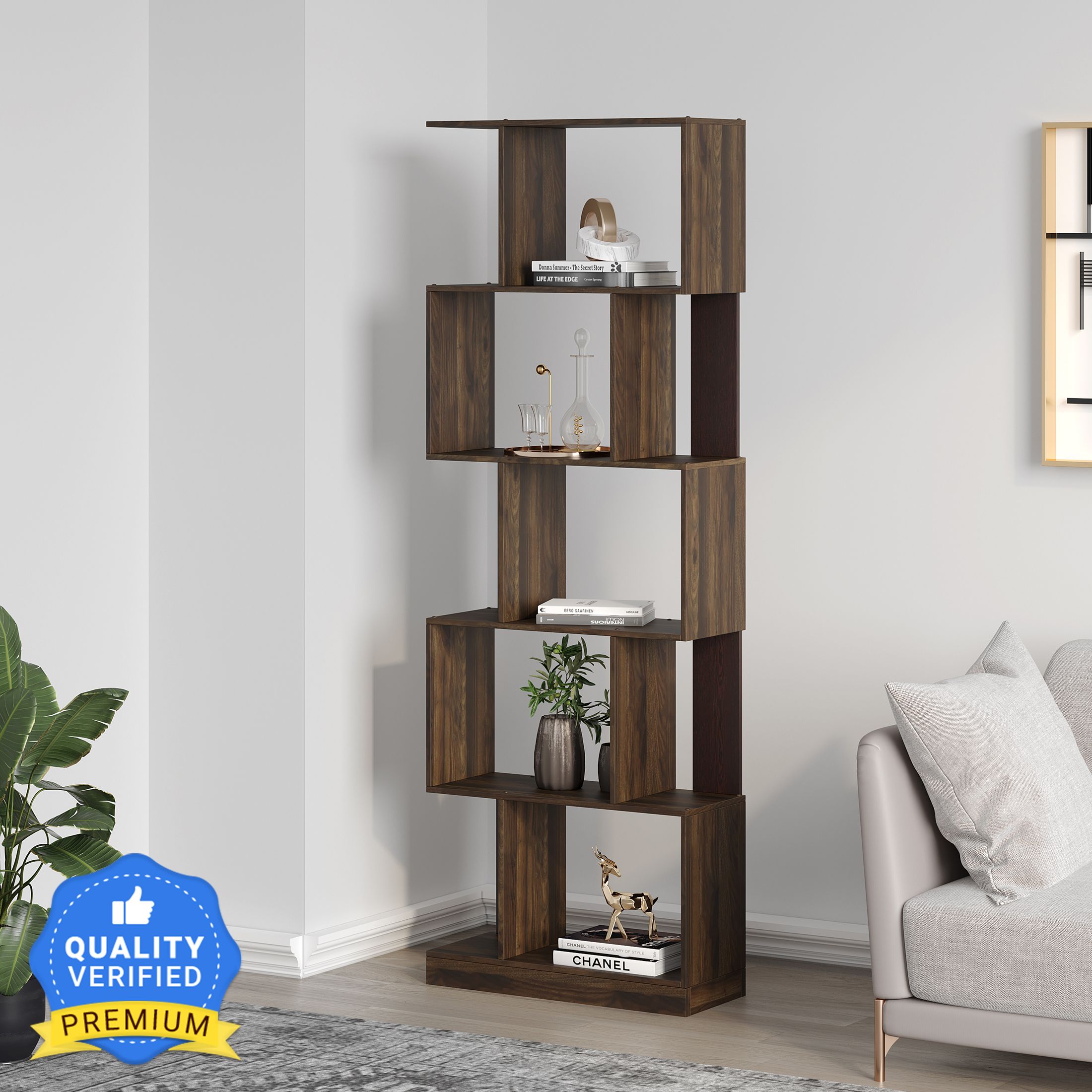 nilkamal Checkers Engineered Wood Open Book Shelf-picture-20