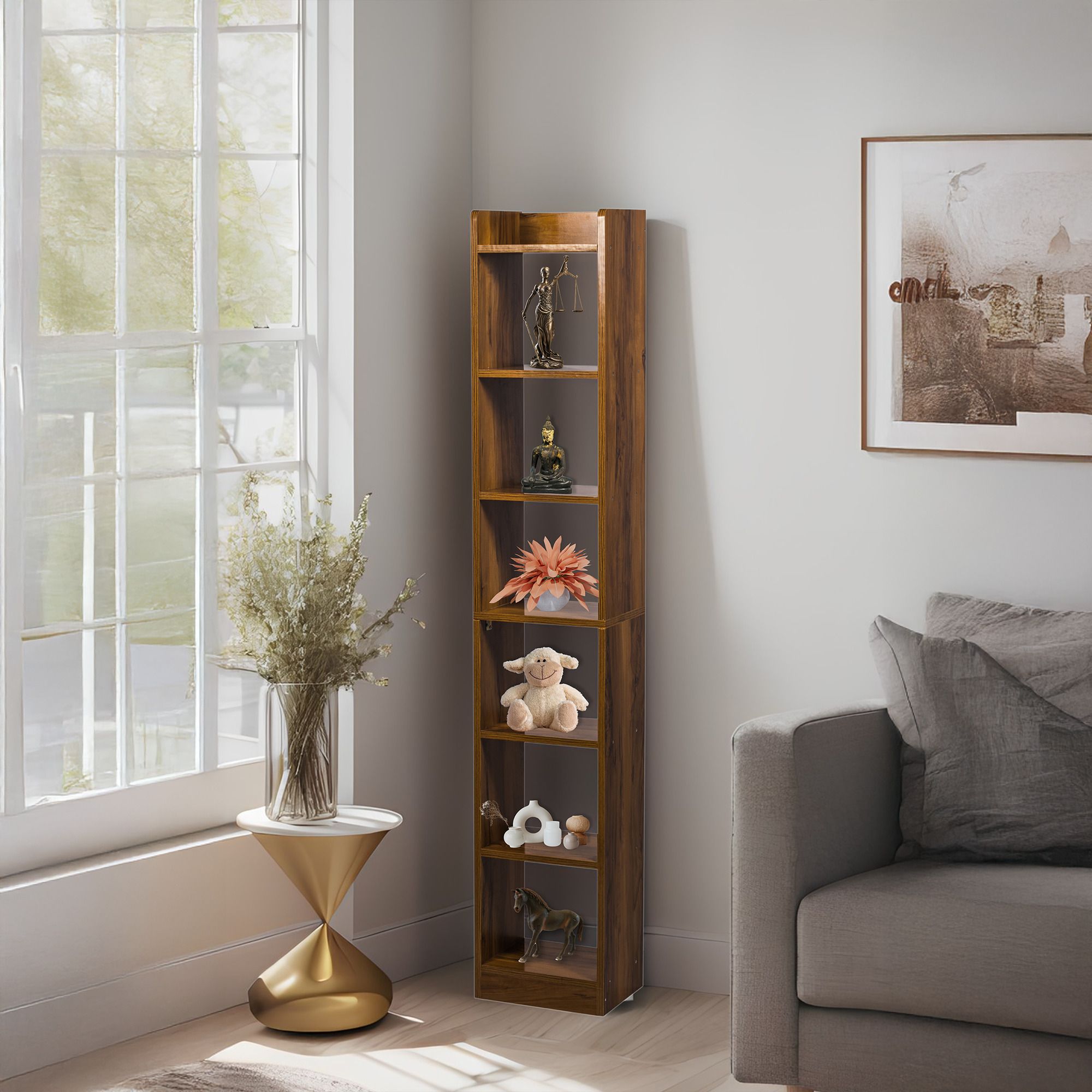 yovatechline Engineered wood Engineered Wood Open Book Shelf-picture-11