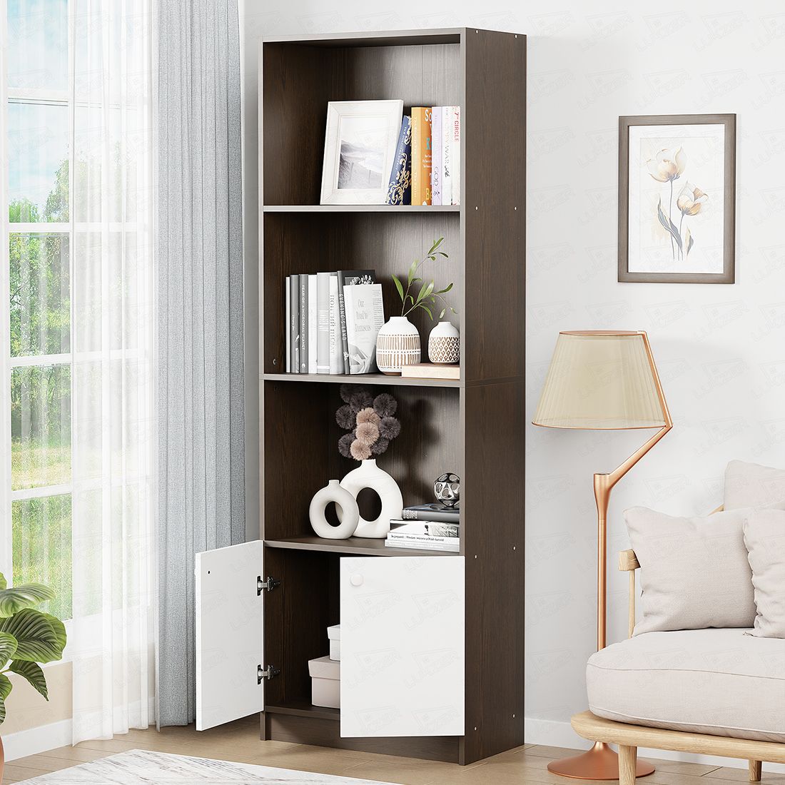lukzer Engineered Wood Close Book Shelf-picture-17