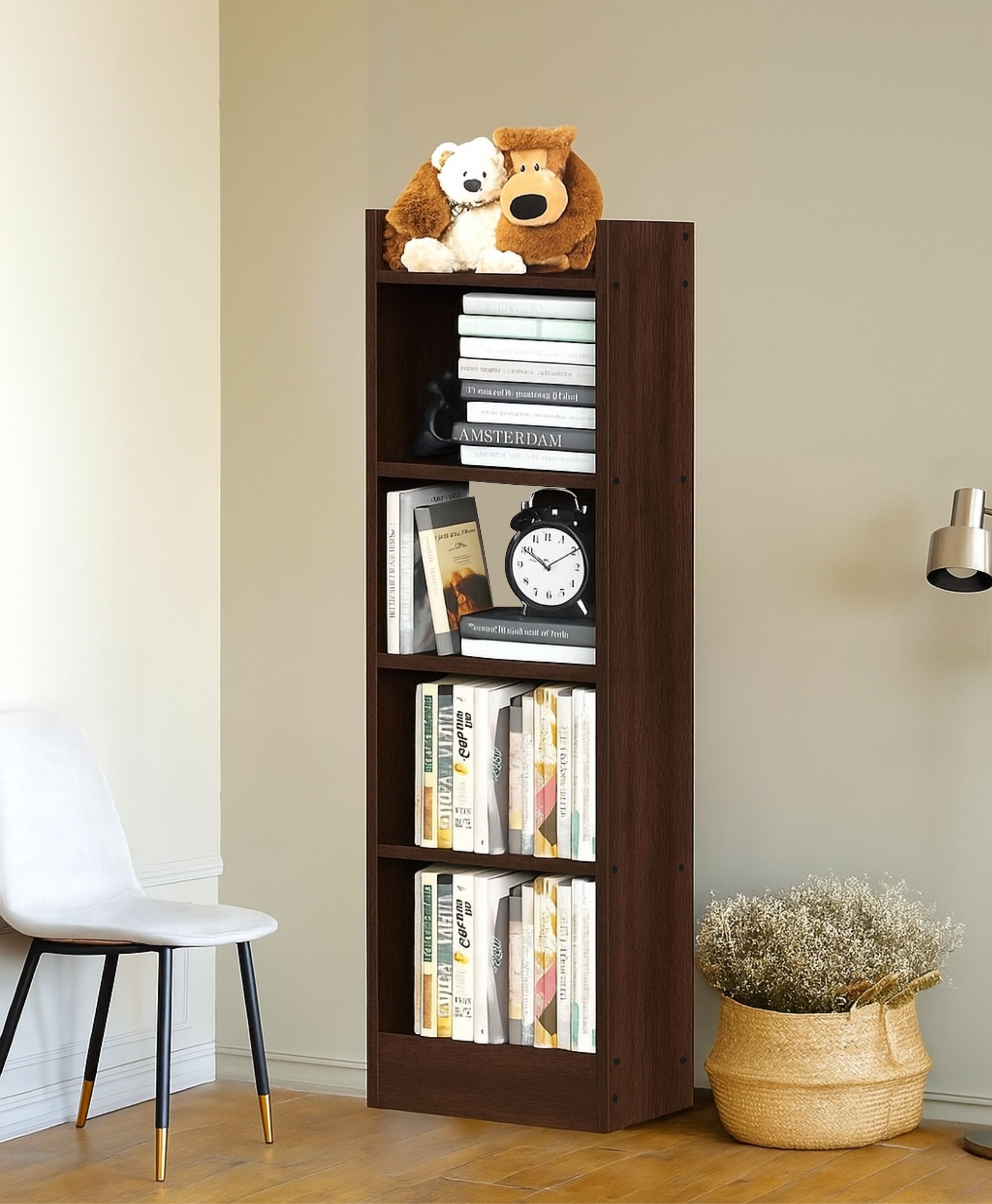 enigmatic woodworks 5-Tier Wooden Book Shelf for Kids, Study & Living Room Engineered Wood Open Book Shelf-picture-15
