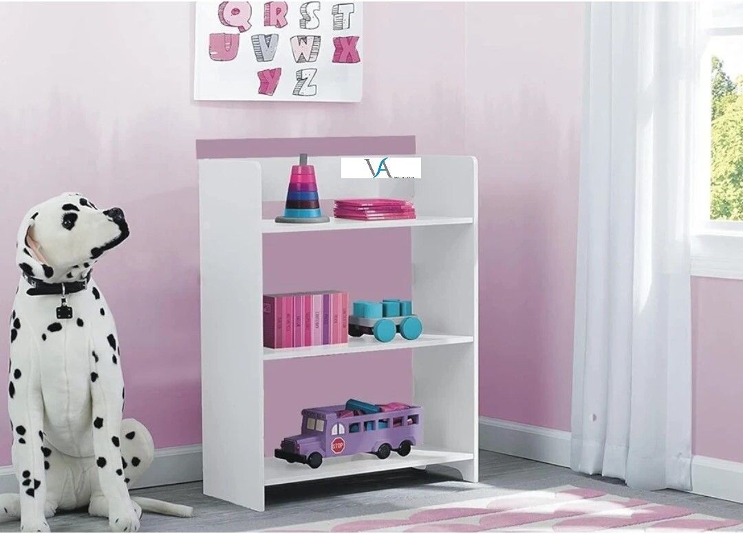 Wooden Kitchen Shelf Rack For Kitchen Storage (MDF )(Number of Shelves -3) Engineered Wood Open Book Shelf-image-43