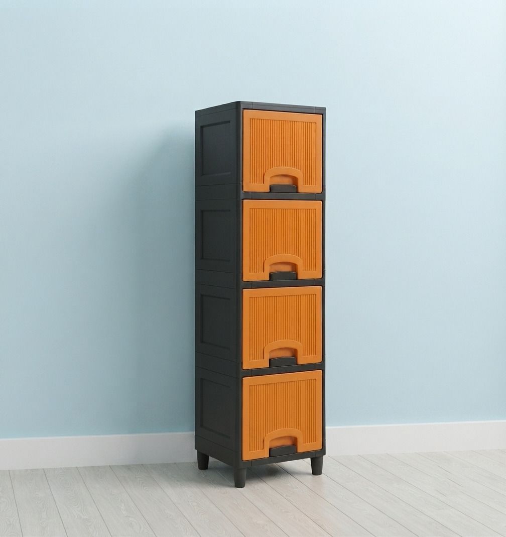 surety for safety Multi Layer Plastic Kitchen Cabinet Drawer Plastic Open Book Shelf-picture-9