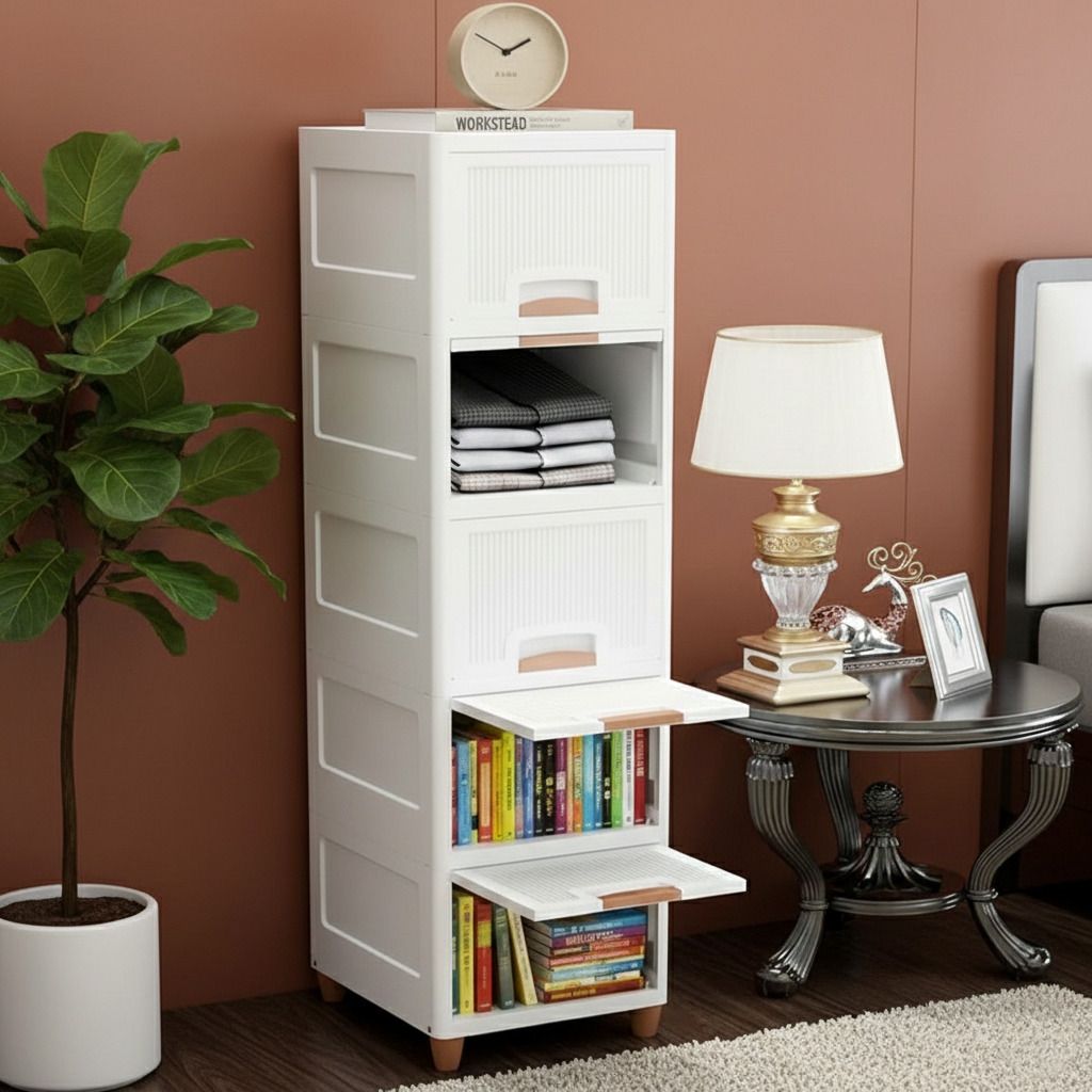 viseman Multi Layer component Plastic Modular Drawer Plastic Open Book Shelf-picture-11