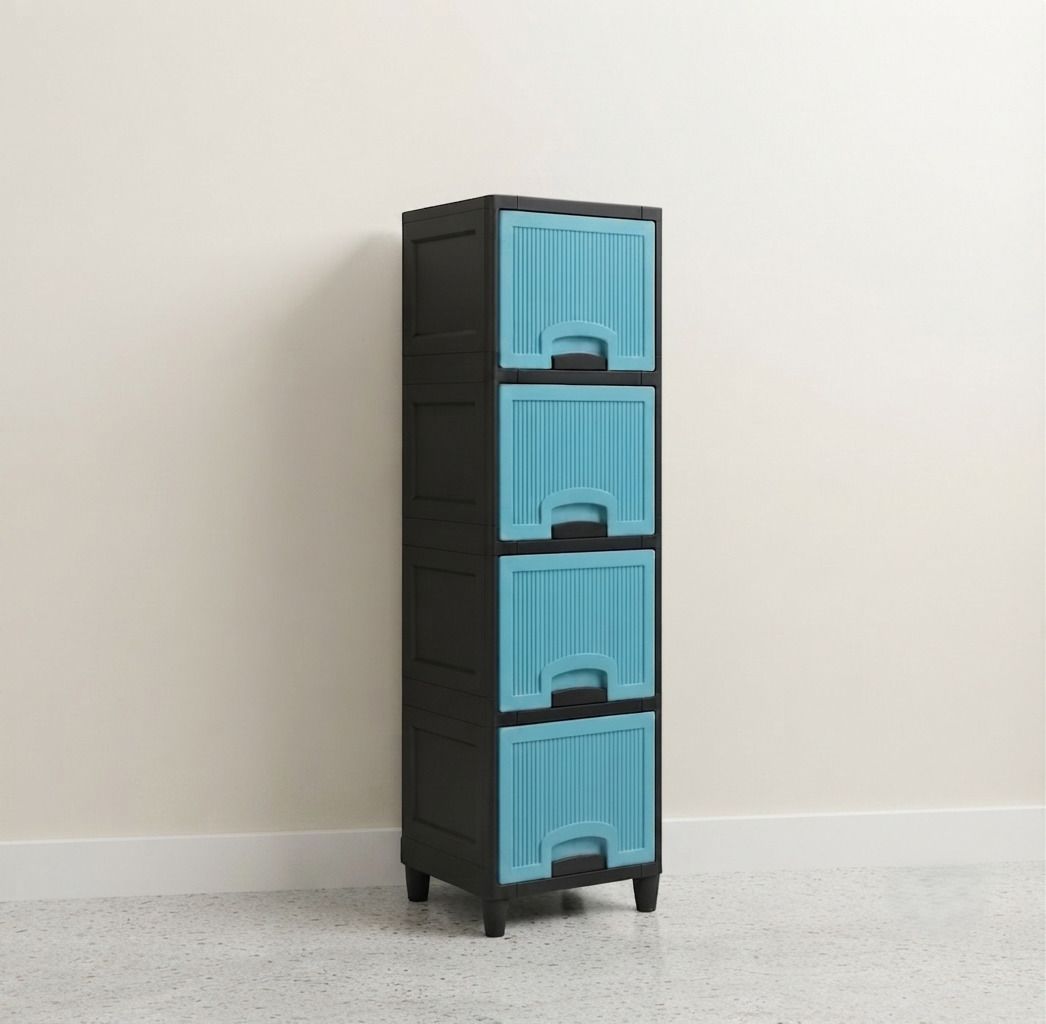 Drawer Storage Organizer Multipurpose Plastic Free Standing Cabinet Plastic Open Book Shelf-image-46