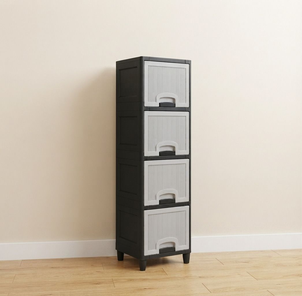 surety for safety Modular Plastic Storage Cabinet Drawer Organizer Plastic Open Book Shelf-picture-21