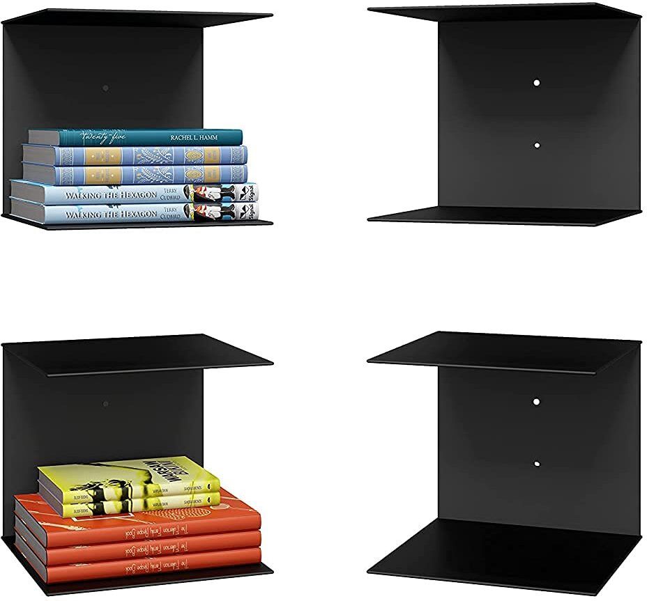 Heavy-duty wall-mounted metal shelves: perfect for books and decor in any room Metal Open Book Shelf-image-36