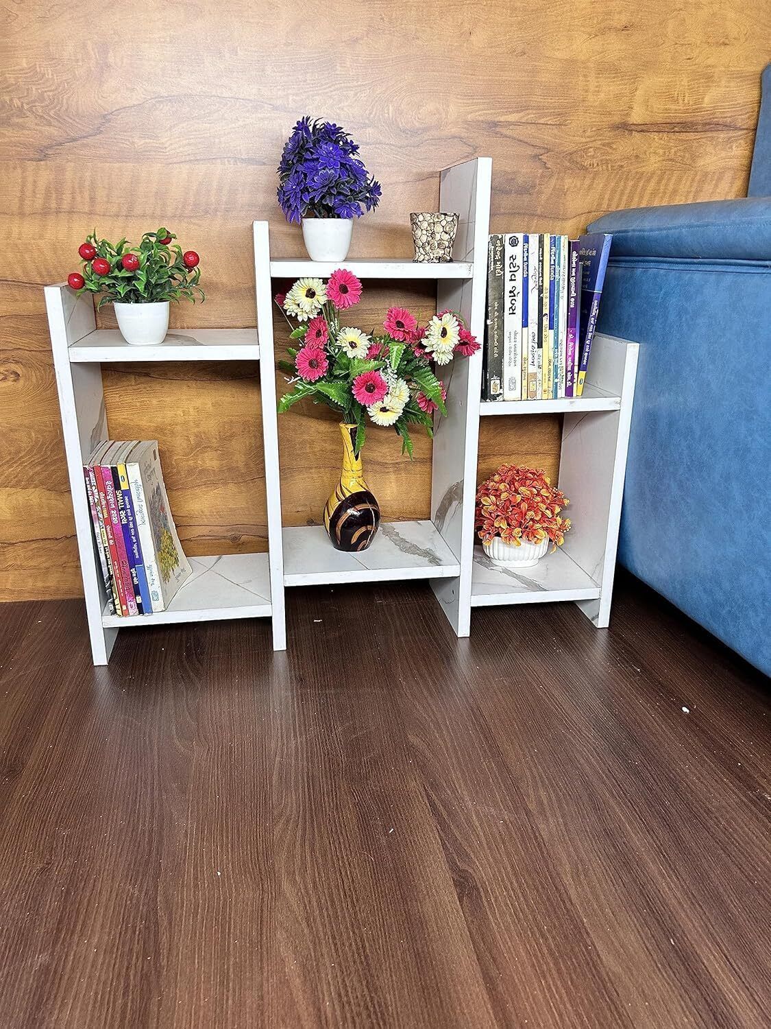 Engineered Wood Side Table/Bookshelf| Storage Shelve for Books Storage Organizer Engineered Wood Open Book Shelf