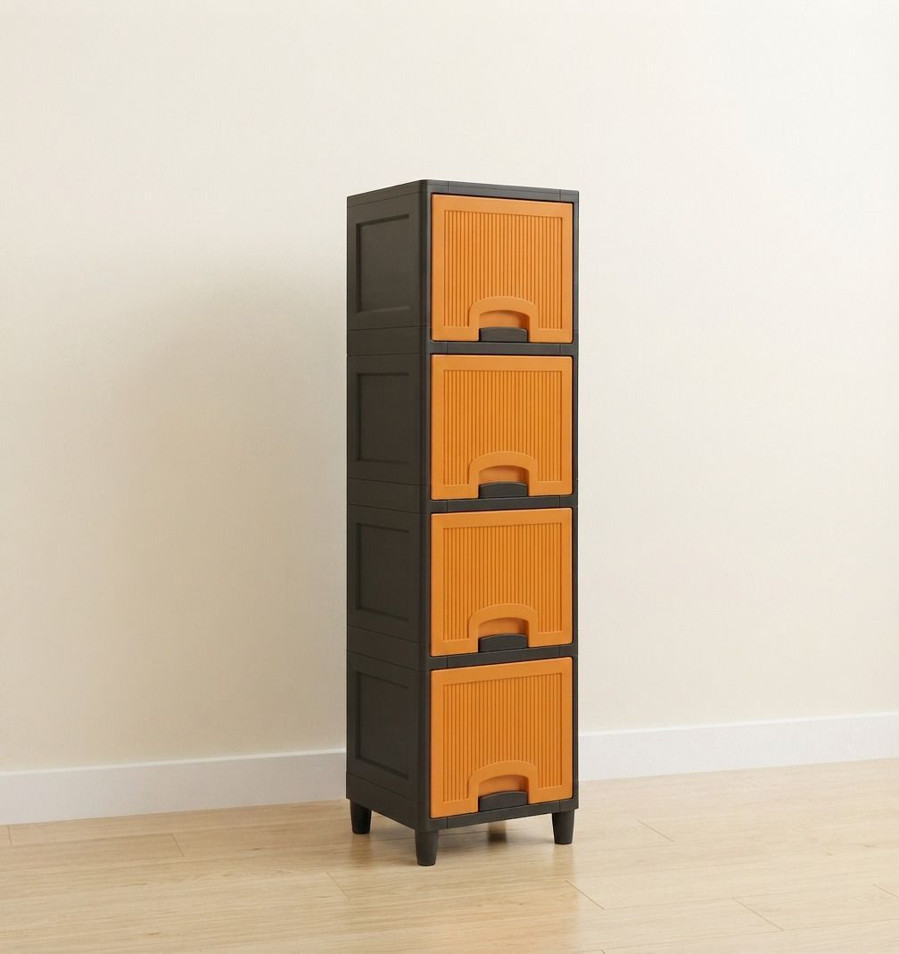 surety for safety Multi-Layer Plastic Storage Cabinet Drawer for Multipurpose Use Plastic Open Book Shelf-picture-45