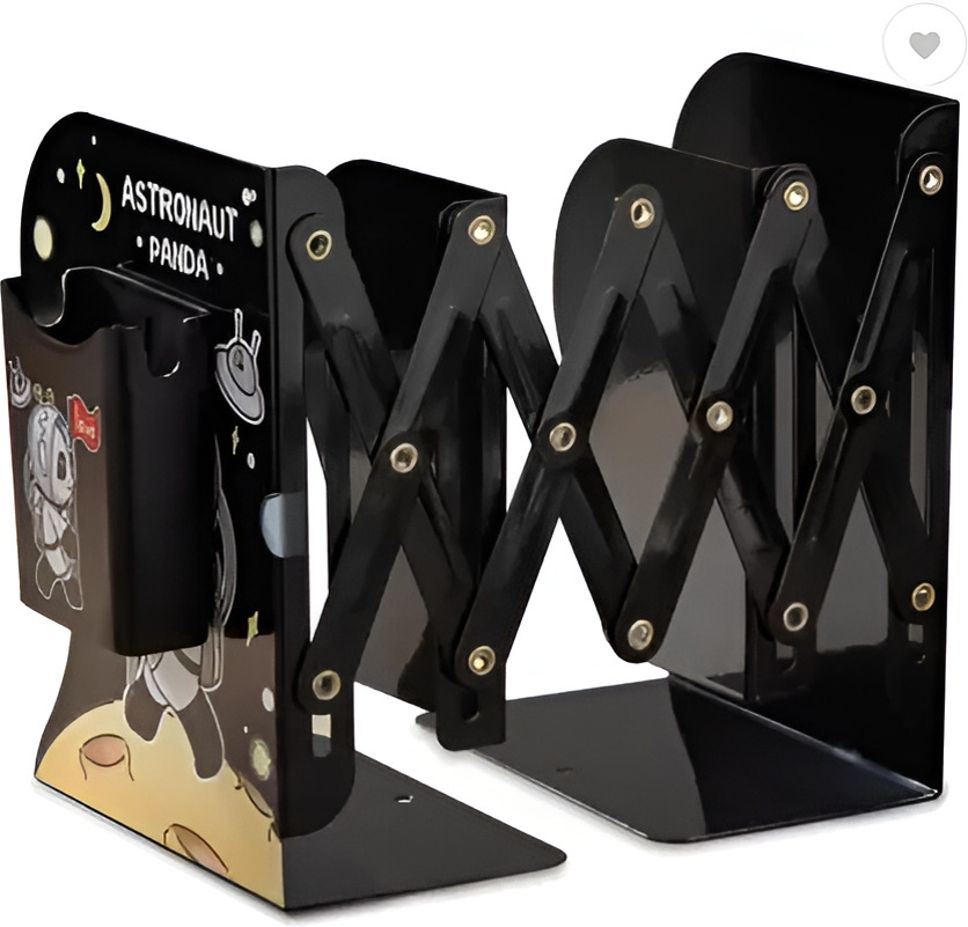 Cartoon print file, book, and pen stand designed to keep your desk Metal Semi-Open Book Shelf-image-19