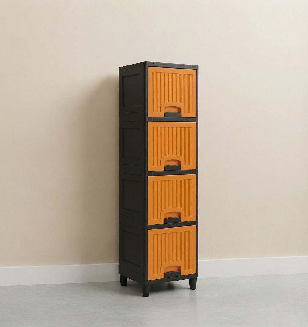 Multipurpose Folding Cabinet Storage Organizer for Plastic Free Standing Cabinet Plastic Open Book Shelf-image-40