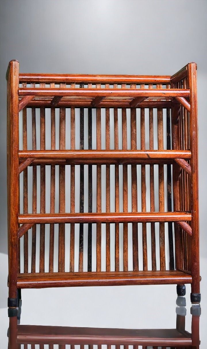 evra Cane bamboo Bookshelf Multipurpose Home Decor Storage Rack Showcase Organizer Solid Wood Semi-Open Book Shelf-picture-23