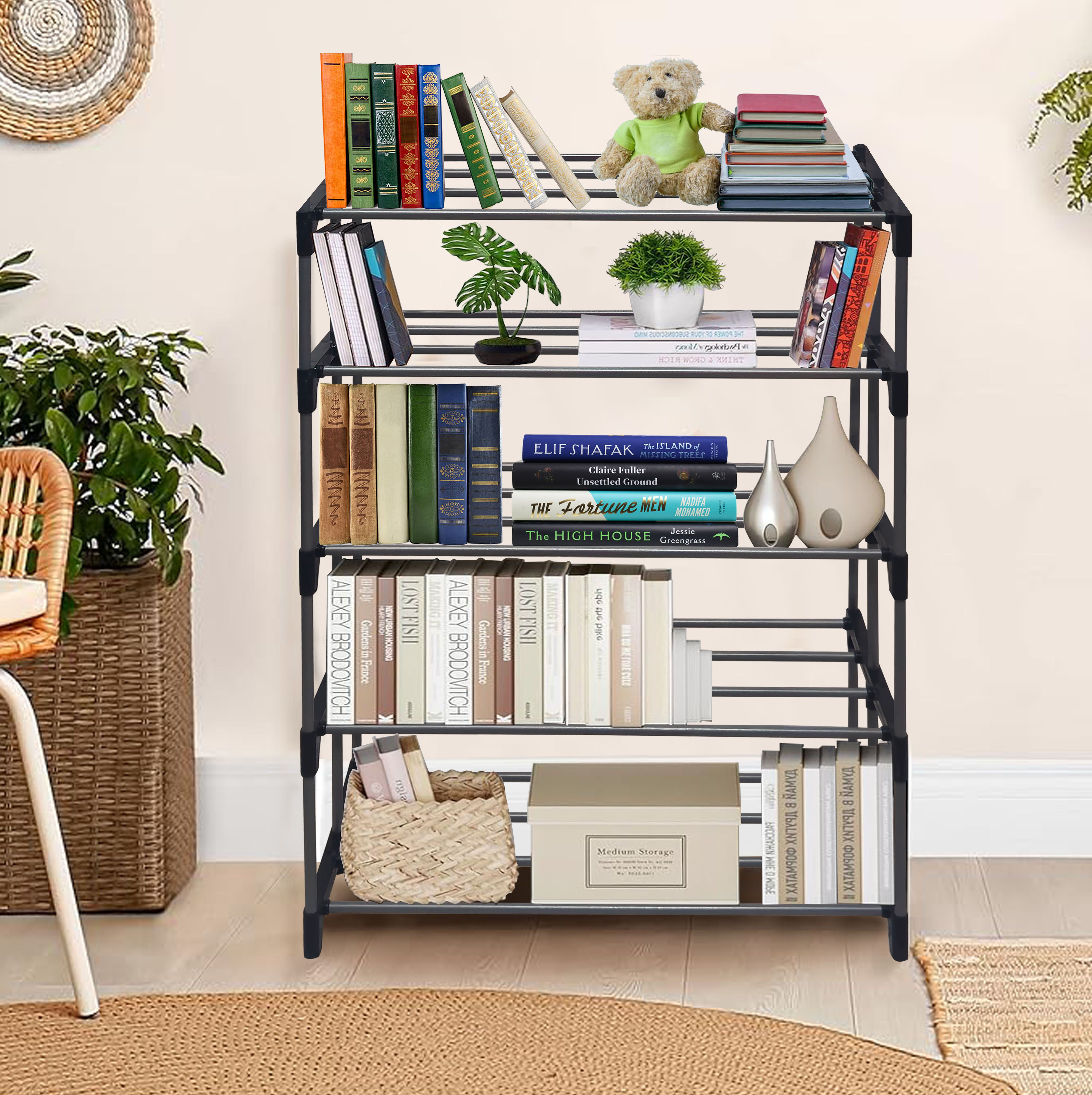 rmerchants Metal-Bookshelf Metal Open Book Shelf-picture-17