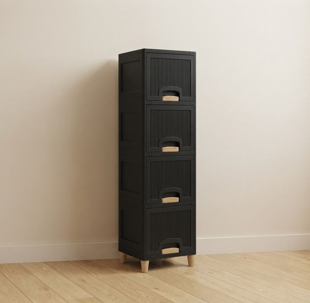 Multipurpose Cabinet Storage Organizer for Plastic Free Standing Plastic Open Book Shelf-image-8