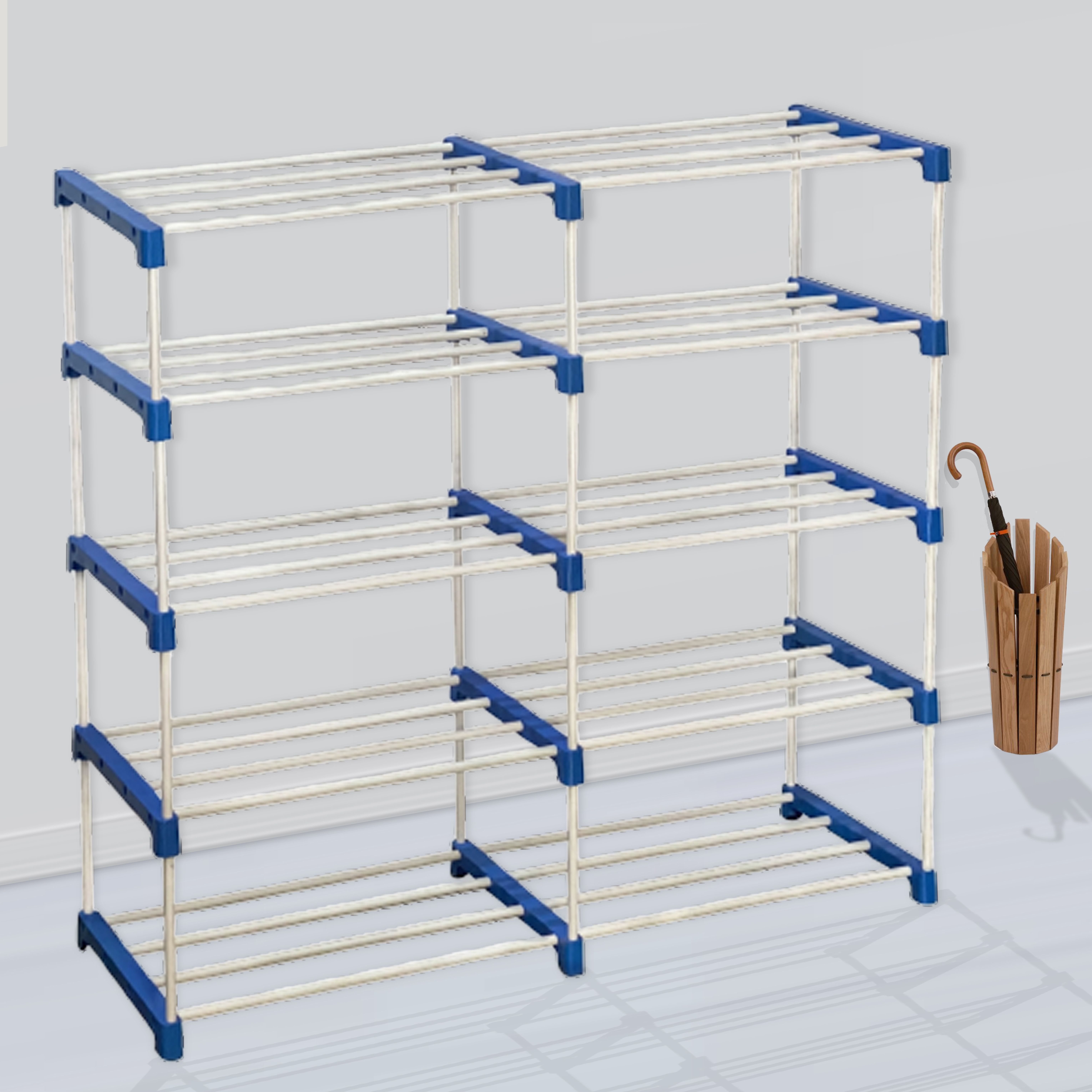 10RACK Metal Open Book Shelf