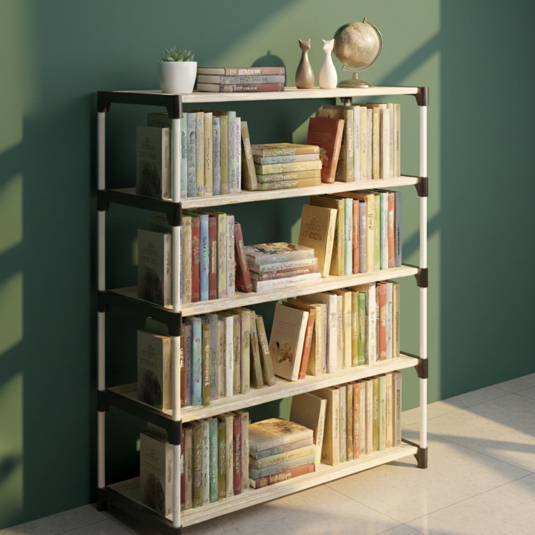 SwiftOrganize Shoe Stand Plastic Open Book Shelf-image-46