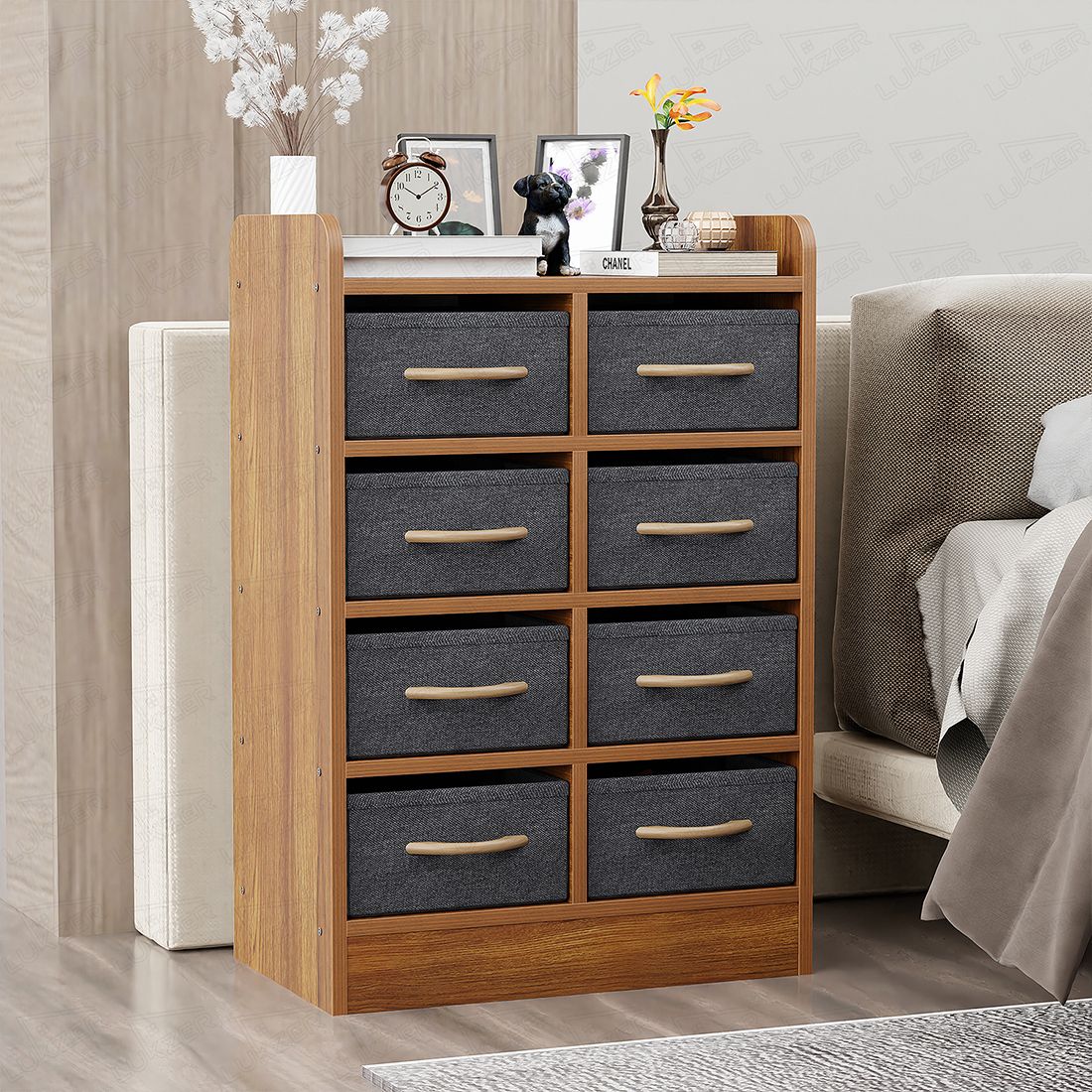 lukzer MR-028 Engineered Wood Close Book Shelf-picture-14