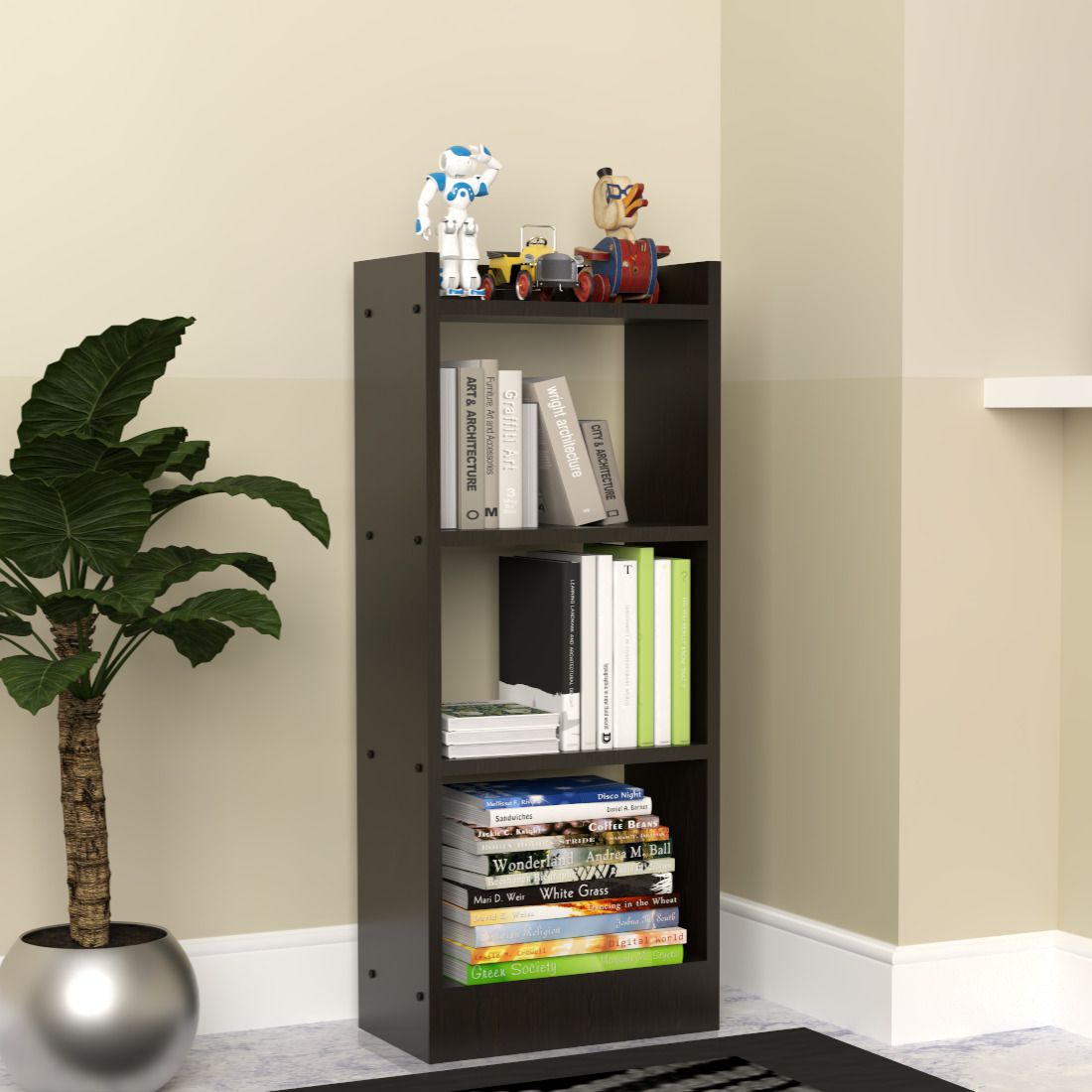 neuspace Eiffel 3 Layer Engineered Wood Open Book Shelf-picture-10
