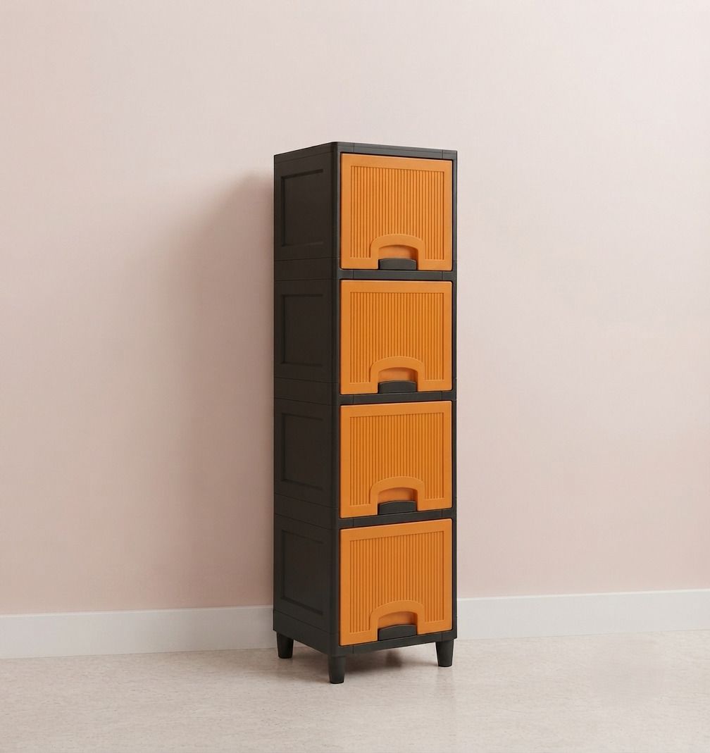 Drawer Storage Organizer Multipurpose Plastic Free Standing Cabinet Plastic Open Book Shelf-image-26