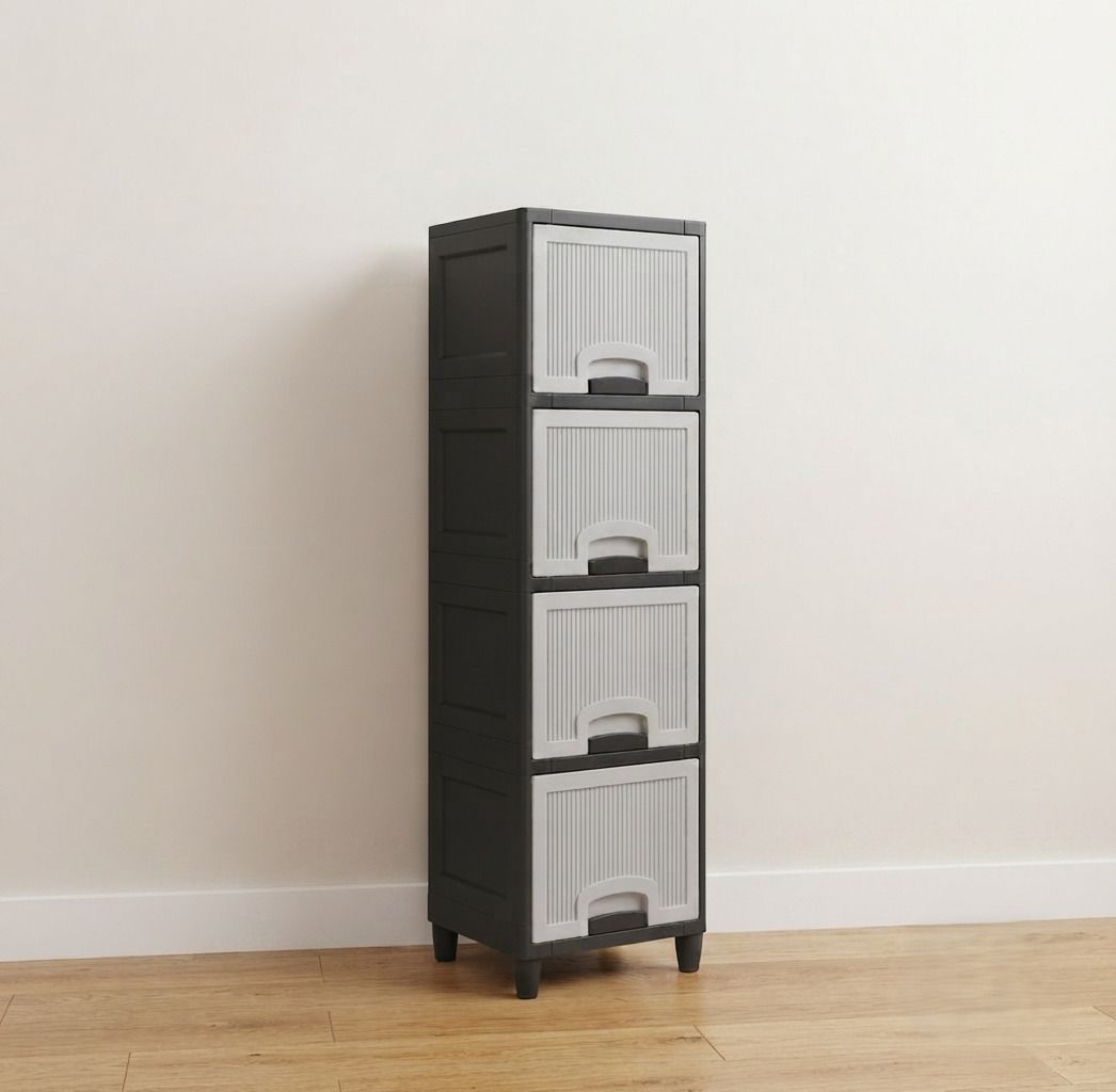Multipurpose Folding Cabinet Storage Organizer for Plastic Free Standing Cabinet Plastic Open Book Shelf-image-39