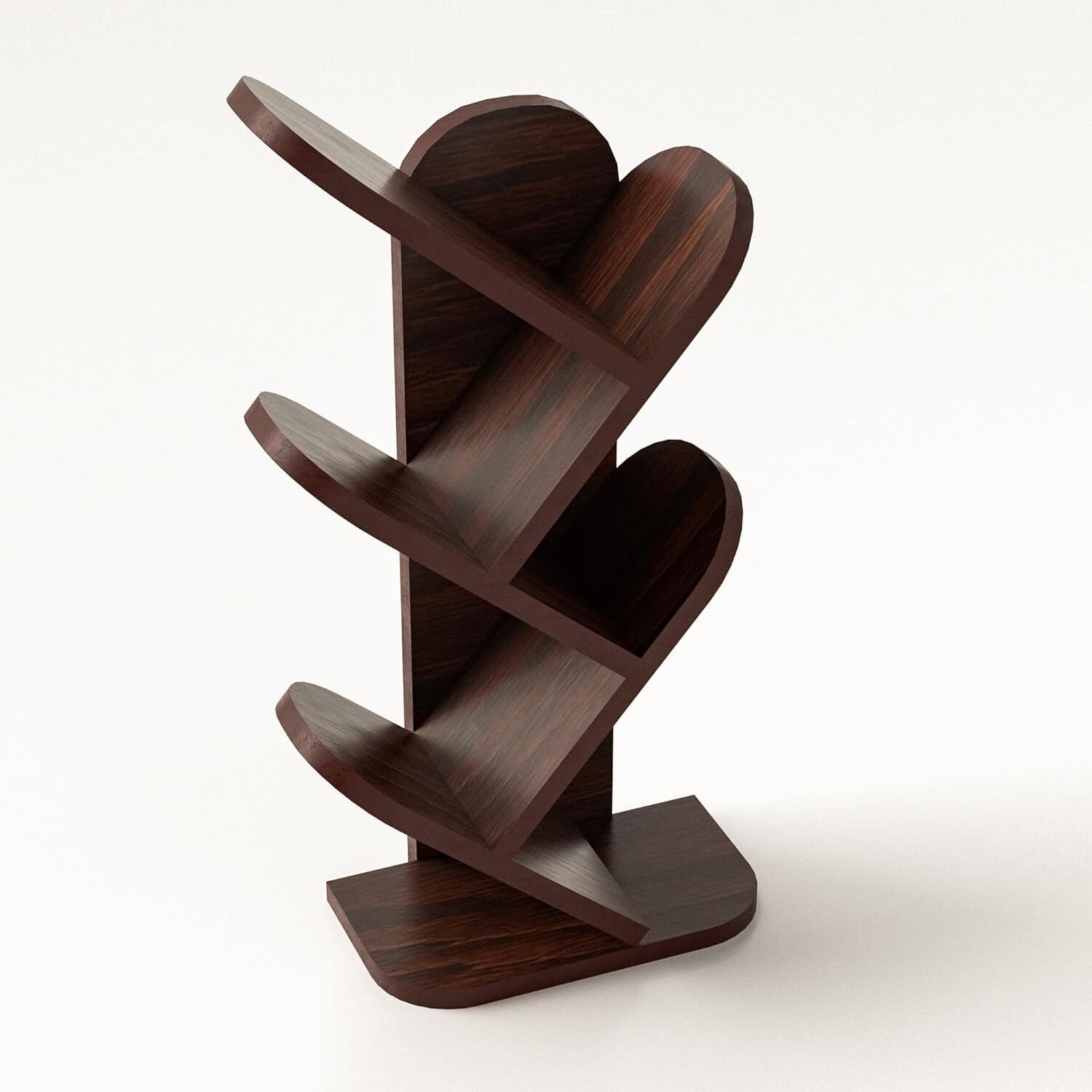 5-Tier Tree Bookshelf Rack Engineered Wood Storage Shelf for Home AND Office Engineered Wood Open Book Shelf-image-5