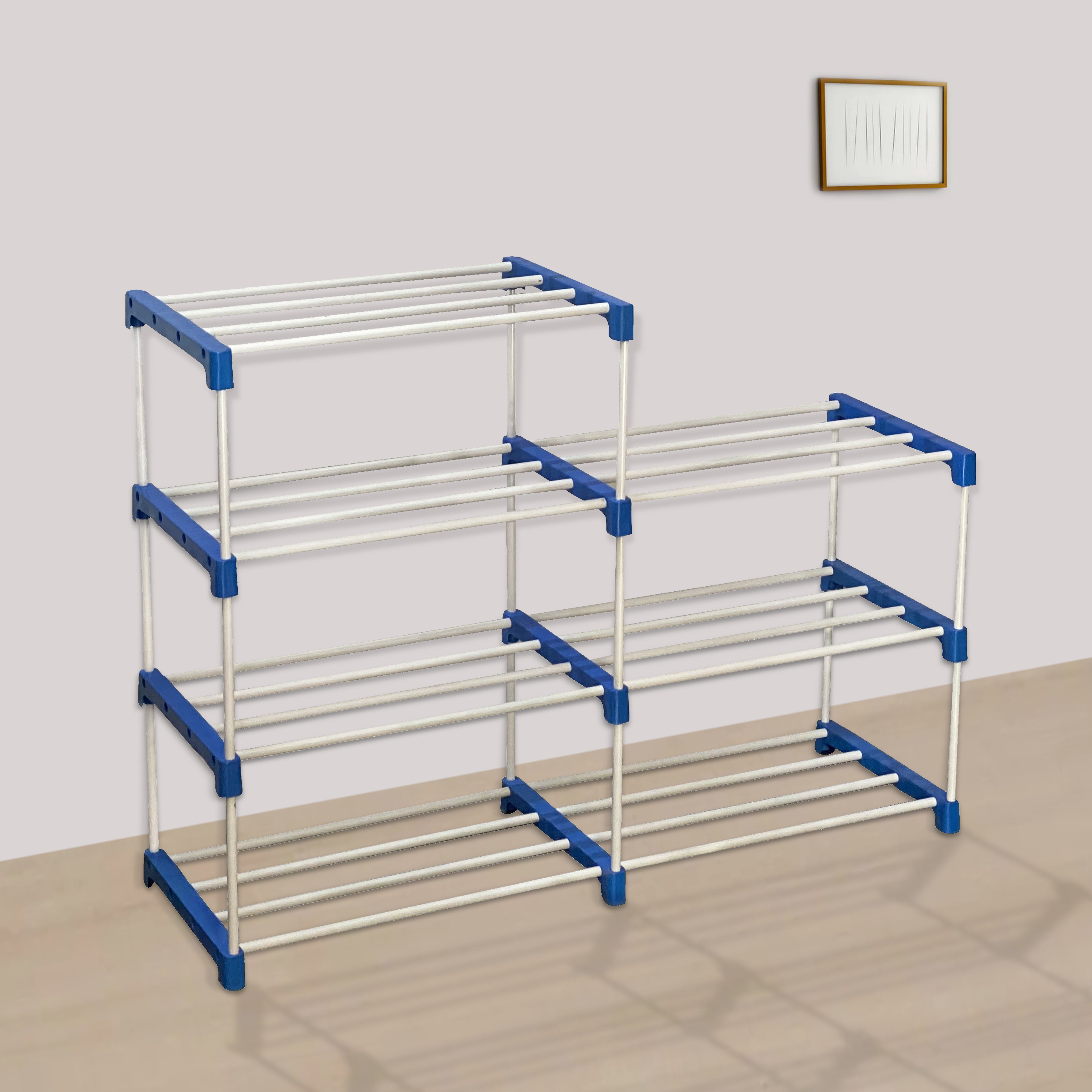 Multi Organiser BLue-7 Metal Open Book Shelf-image-28