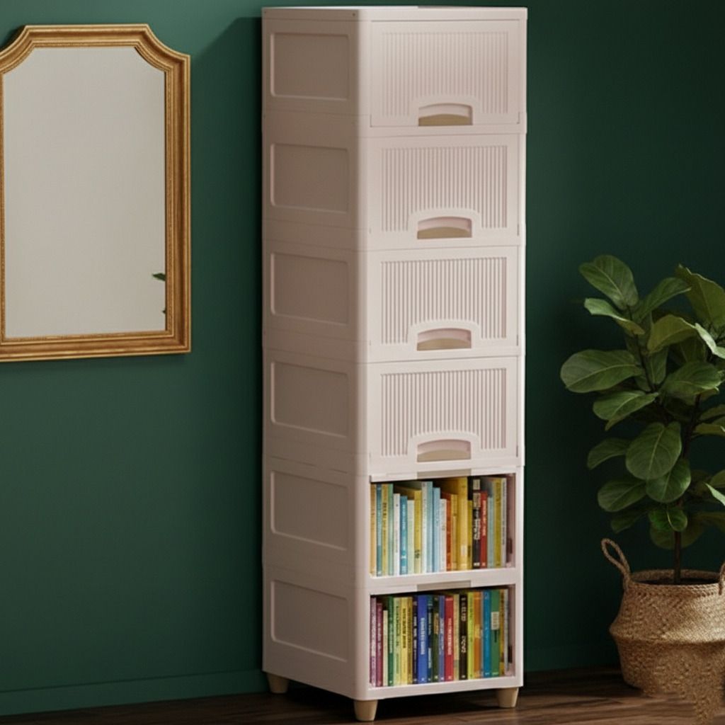 Lightweight Modular Drawer Storage Unit for Kids Plastic Close Book Shelf-image-24