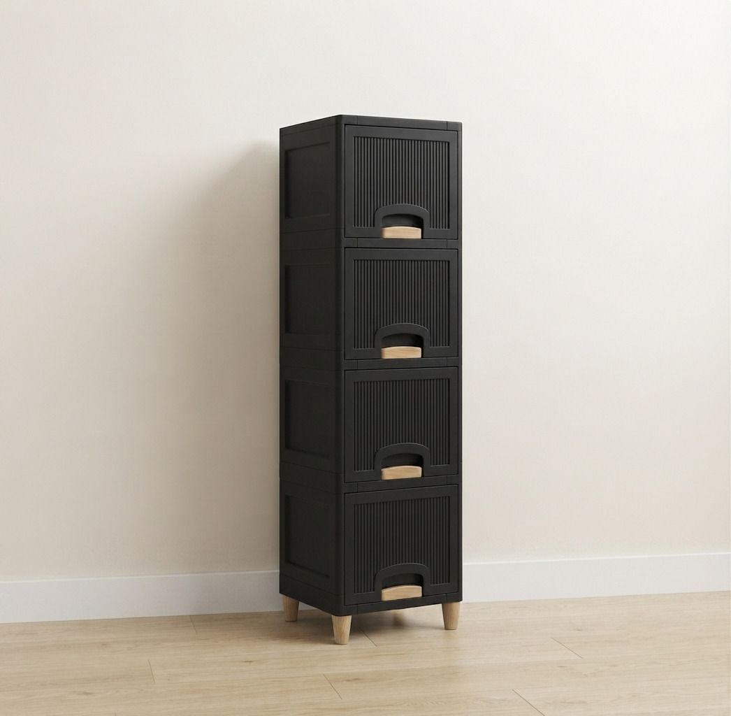 surety for safety Multi Layer Storage Cabinet Plastic Drawer Organizer Plastic Open Book Shelf-picture-23