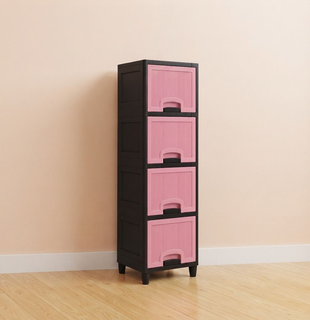 surety for safety Multipurpose Plastic Free Standing Cabinet Drawer for Home Storage Plastic Open Book Shelf-picture-20