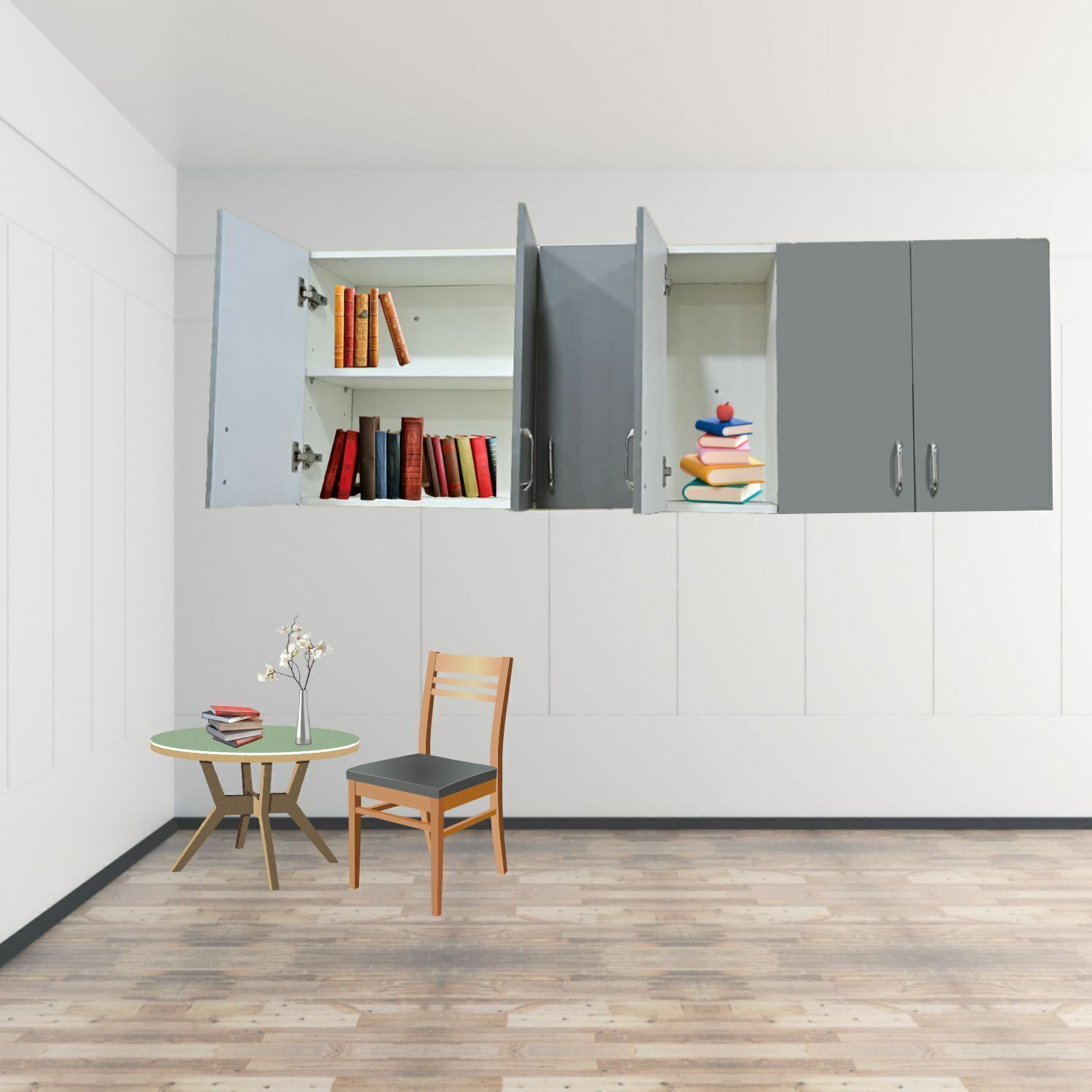 speciality panels 6 Doors Modular Wall Cabinet with Borer & Termites Free Assembly Engineered Wood Close Book Shelf-picture-13