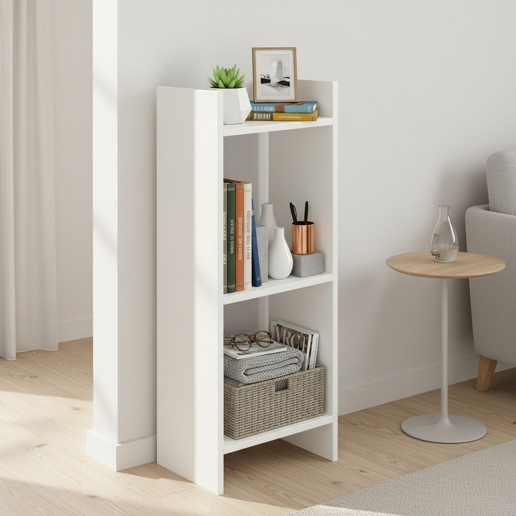 furneaser Denn Small Multipurpose Display Storage Rack Stand, Engineered Wood Open Book Shelf-picture-46