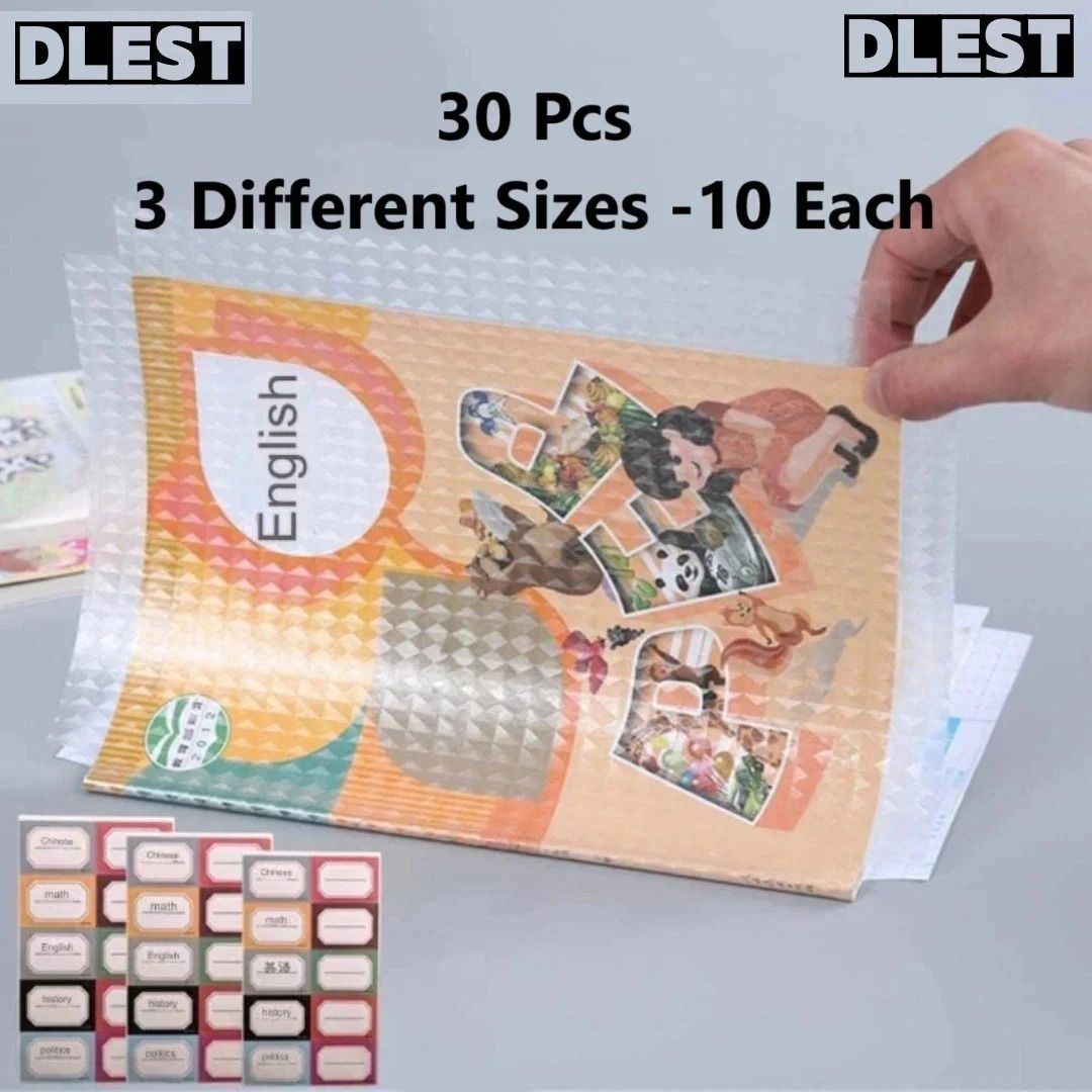 dlest Book Biding Cover Transparent Paper Sticker Waterproof School Textbook Cover Book Cover-picture-23
