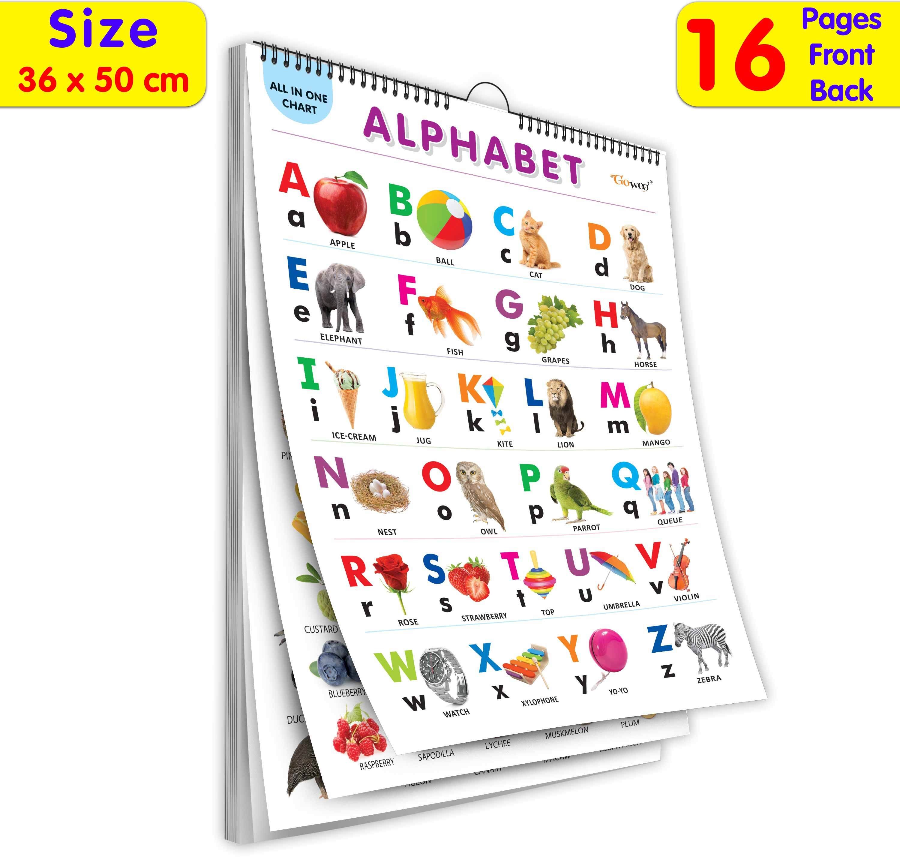My First ALL IN ONE SPIRAL CHART : With 16 Topics | Gift Set For Kids-image-4