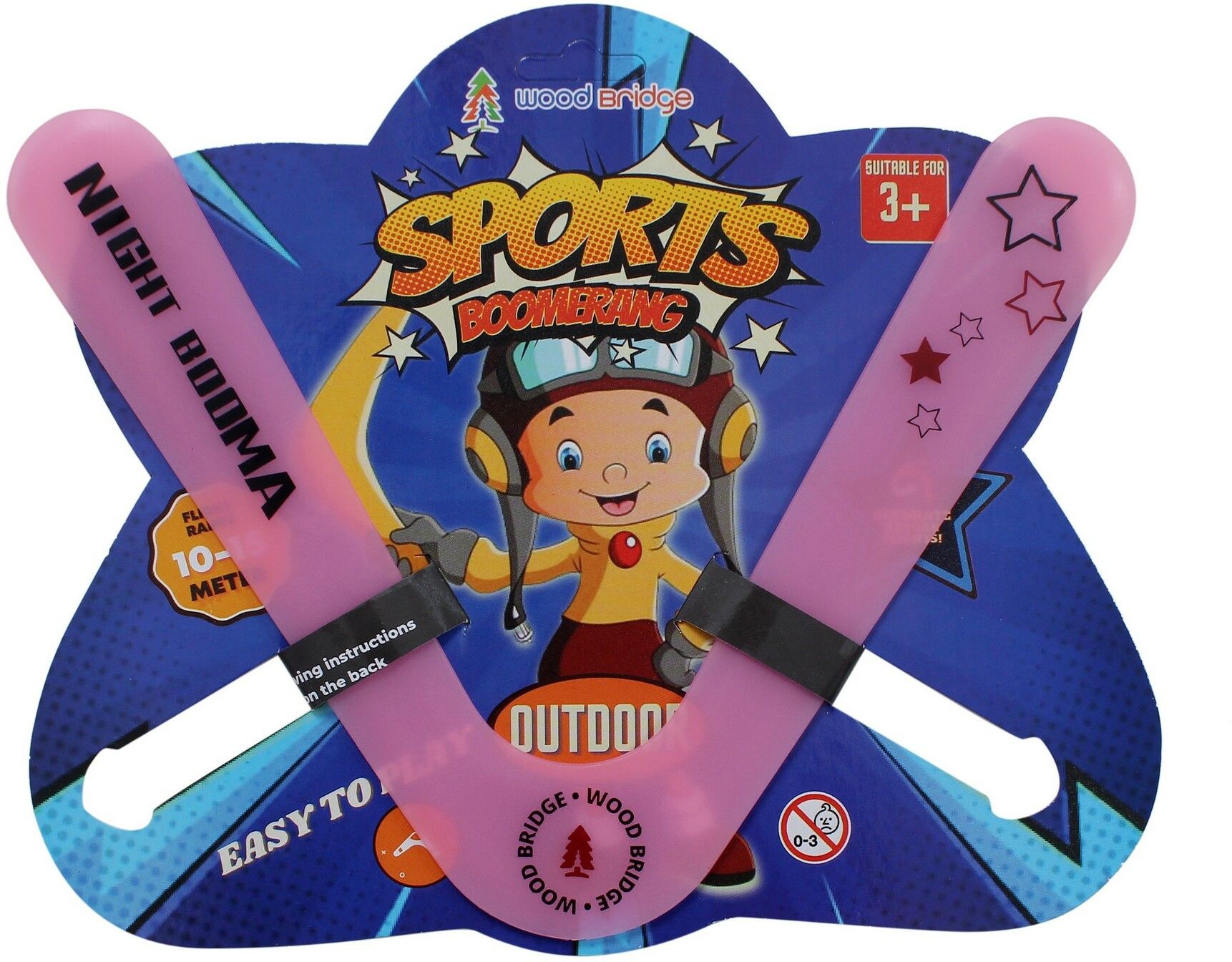 pink2 Left Handed, Right Handed Returning Boomerang